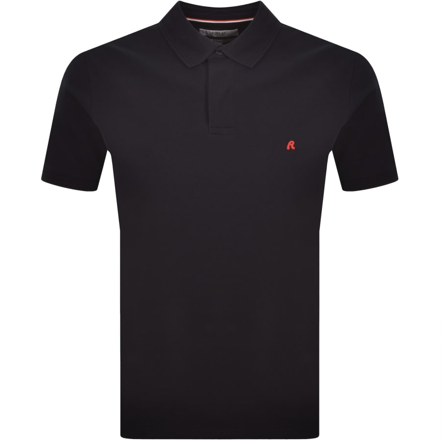 Image number 1 for Replay Short Sleeved Polo T Shirt Navy