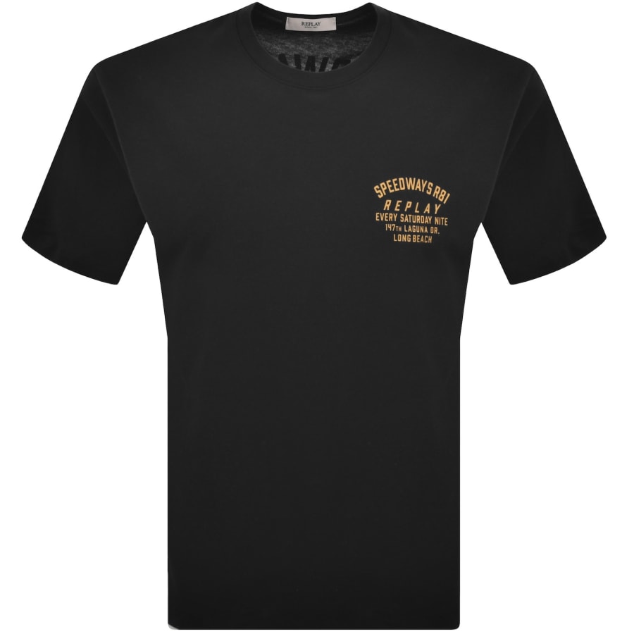 Image number 2 for Replay Graphic T Shirt Black