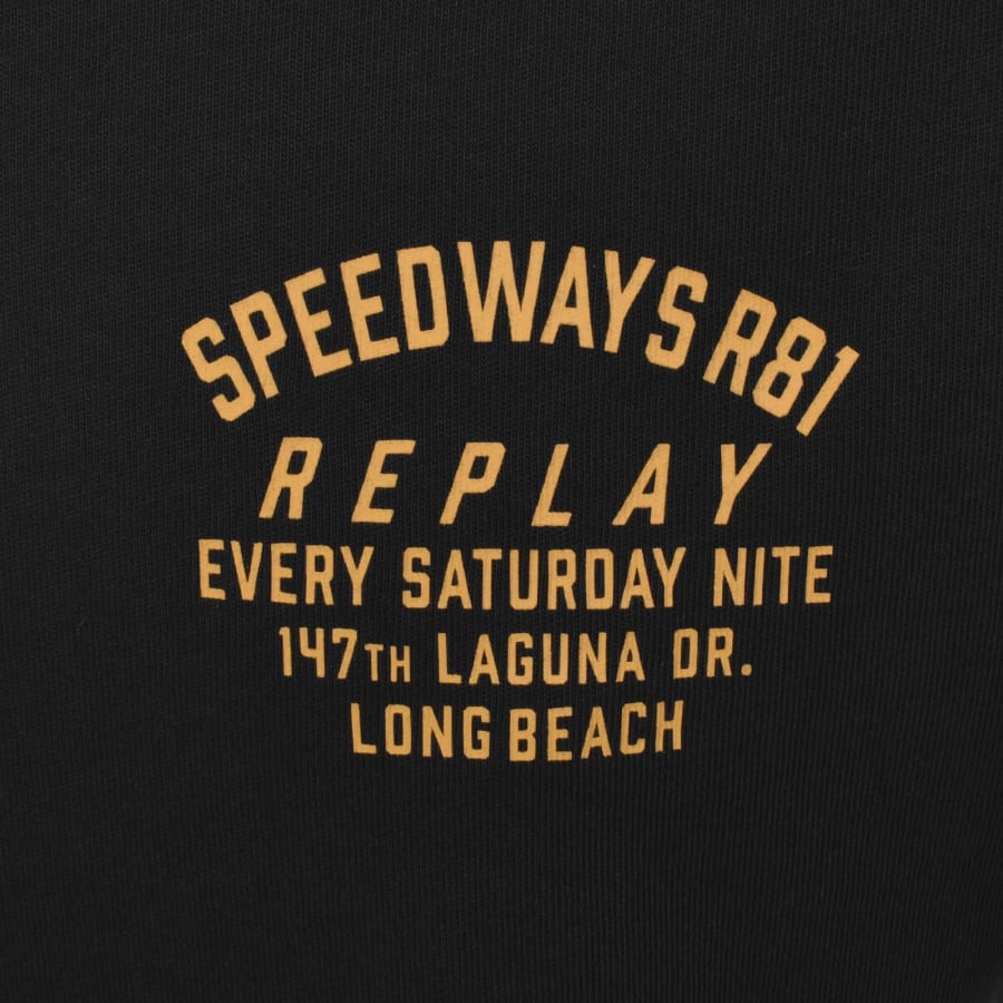 Image number 3 for Replay Graphic T Shirt Black