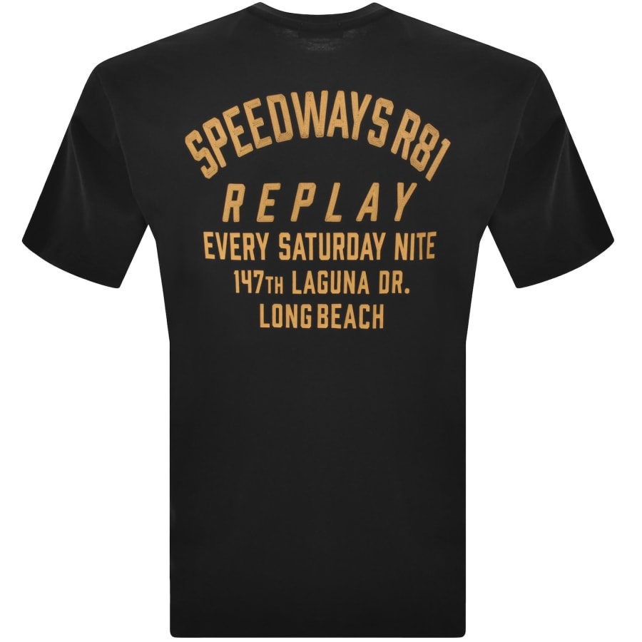 Image number 5 for Replay Graphic T Shirt Black