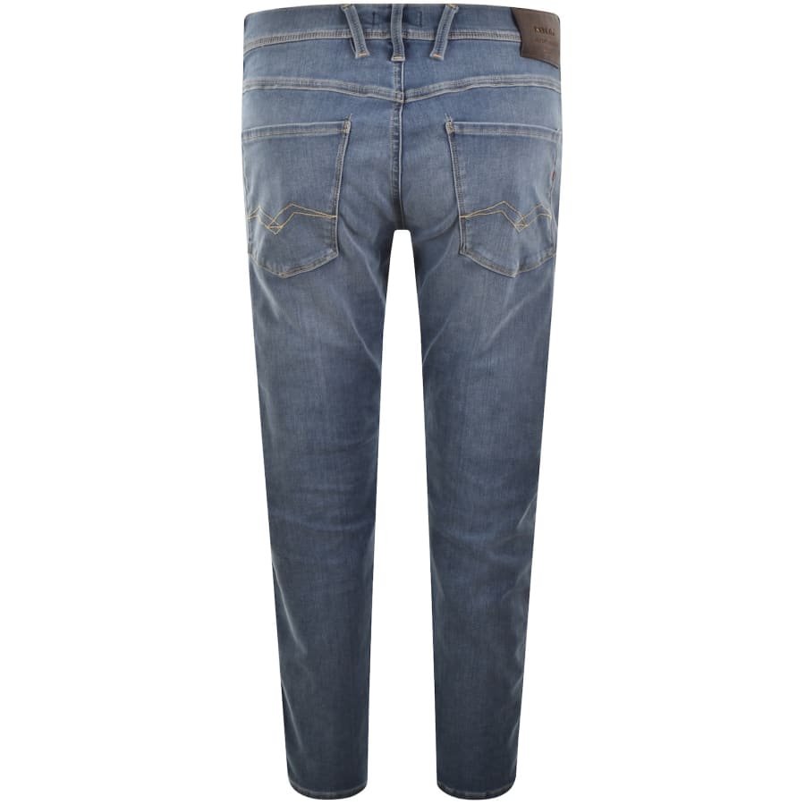 Image number 3 for Replay Anbass Slim Fit Jeans Light Wash Blue