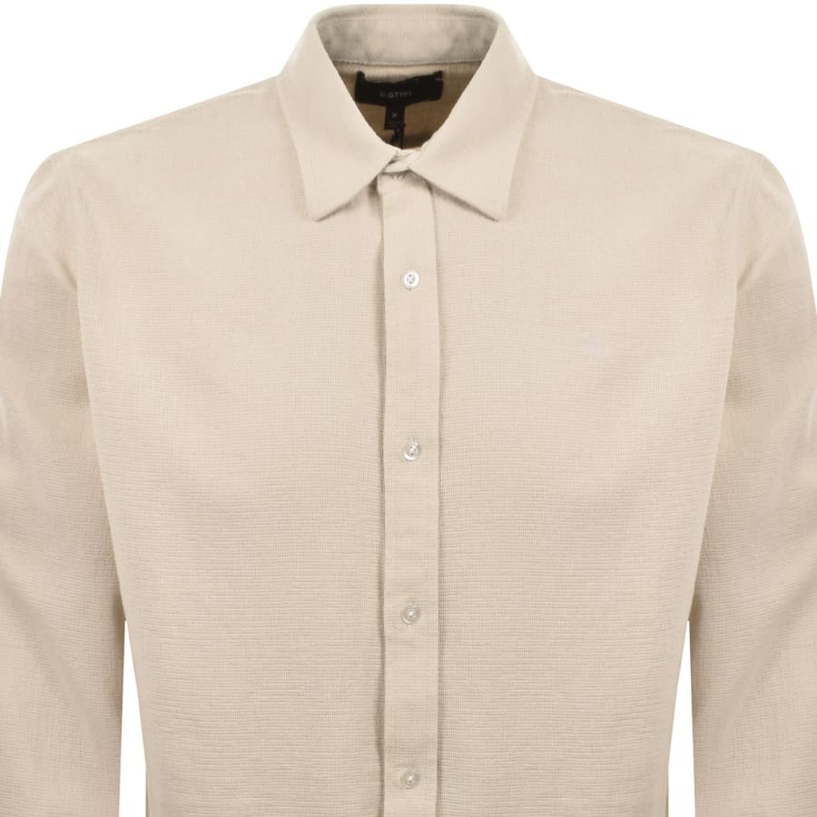 Image number 2 for G-Star Clean Long Sleeve Shirt Cream