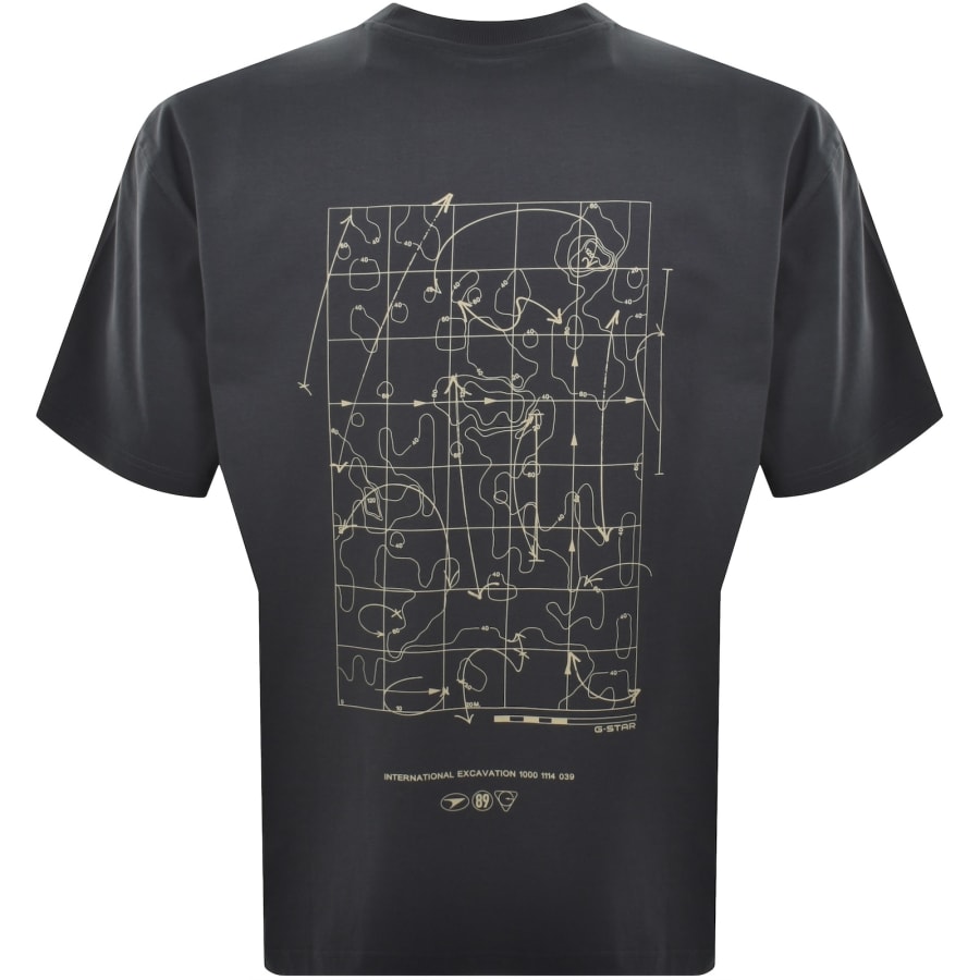 Image number 5 for G-Star Back Graphic T Shirt Petrol Blue