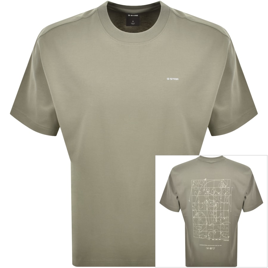 Image number 1 for G-Star Back Graphic T Shirt Green