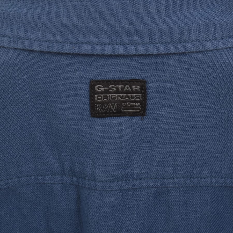 Image number 4 for G-Star Marine Slim Short Sleeved Shirt Blue