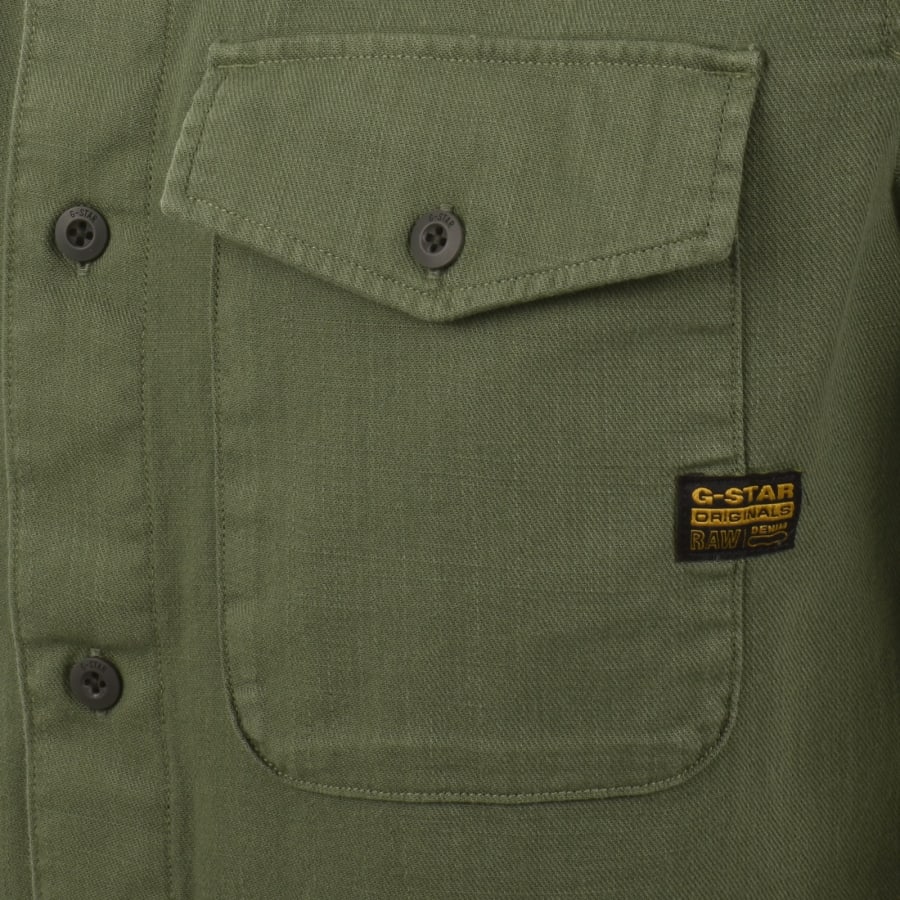 Image number 3 for G-Star Marine Slim Short Sleeved Shirt Green