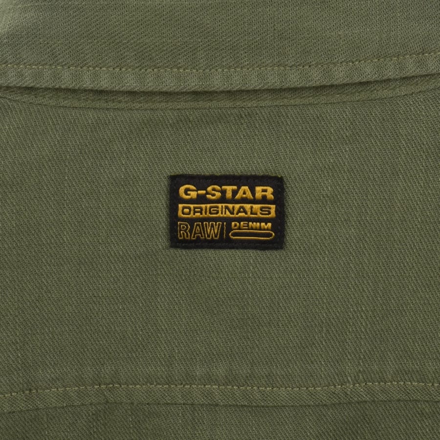 Image number 4 for G-Star Marine Slim Short Sleeved Shirt Green
