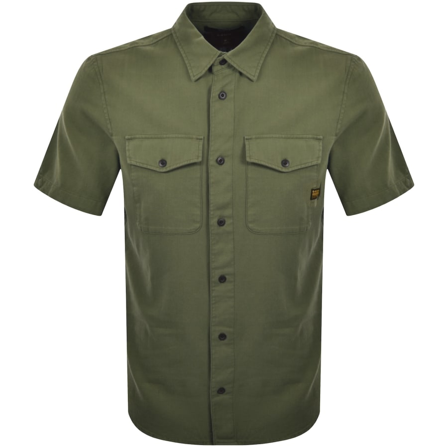 Image number 1 for G-Star Marine Slim Short Sleeved Shirt Green