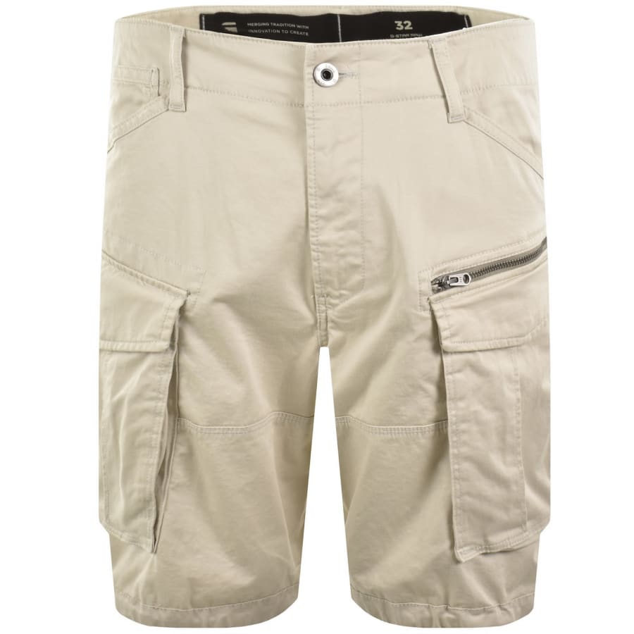 Image number 1 for G-Star Rovic Cargo Shorts Whitebait Beige