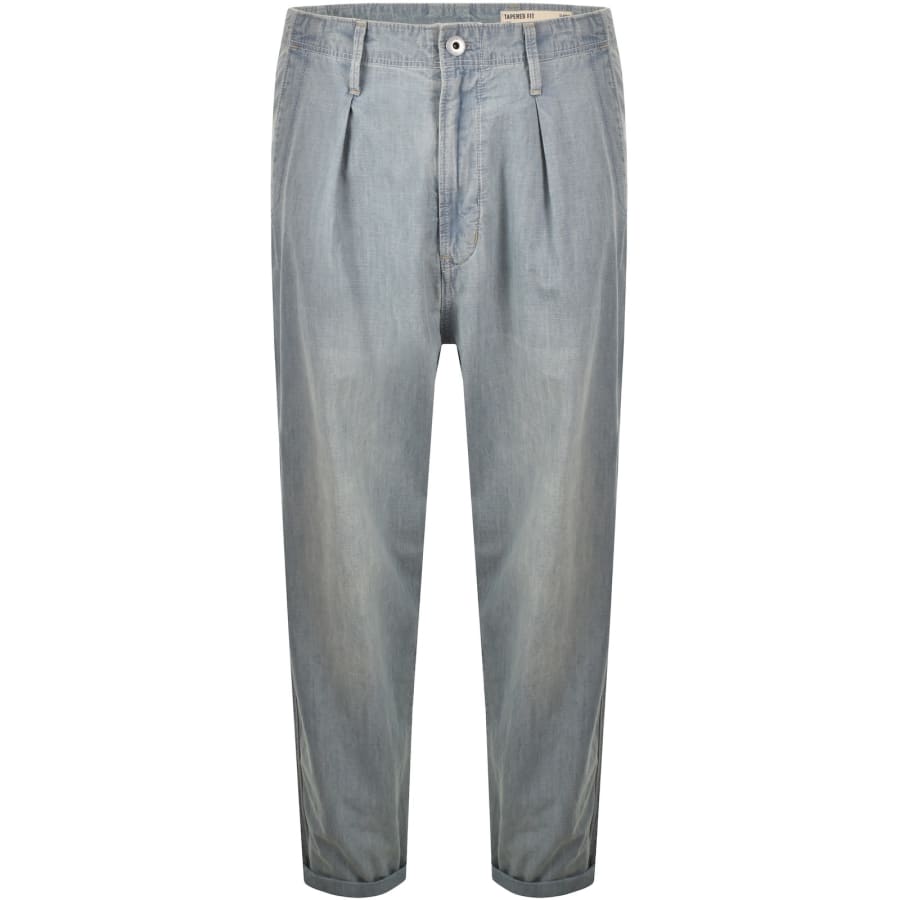Image number 1 for G-Star Pleated Denim Chinos Blue