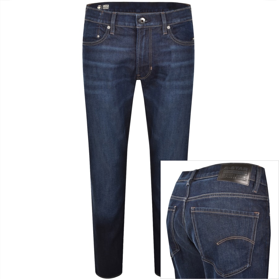 Image number 1 for G-Star Mosa Straight Jeans Mid Wash Blue