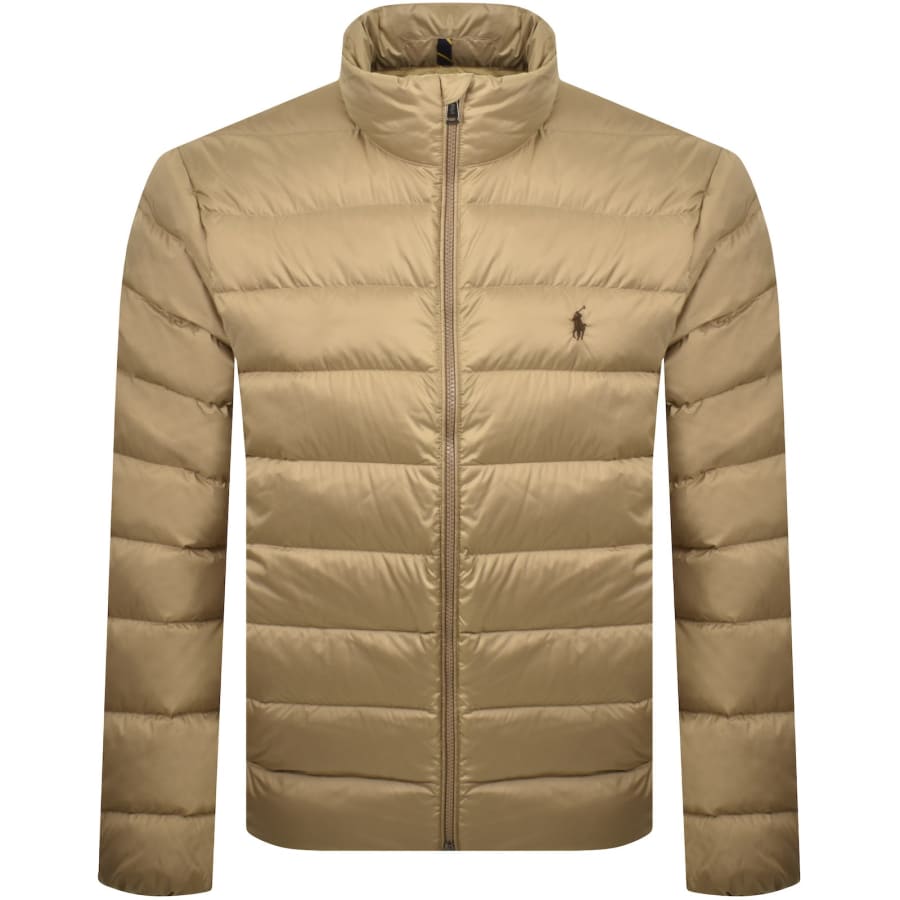 Image number 1 for Ralph Lauren Down Puffer Jacket Khaki Brown