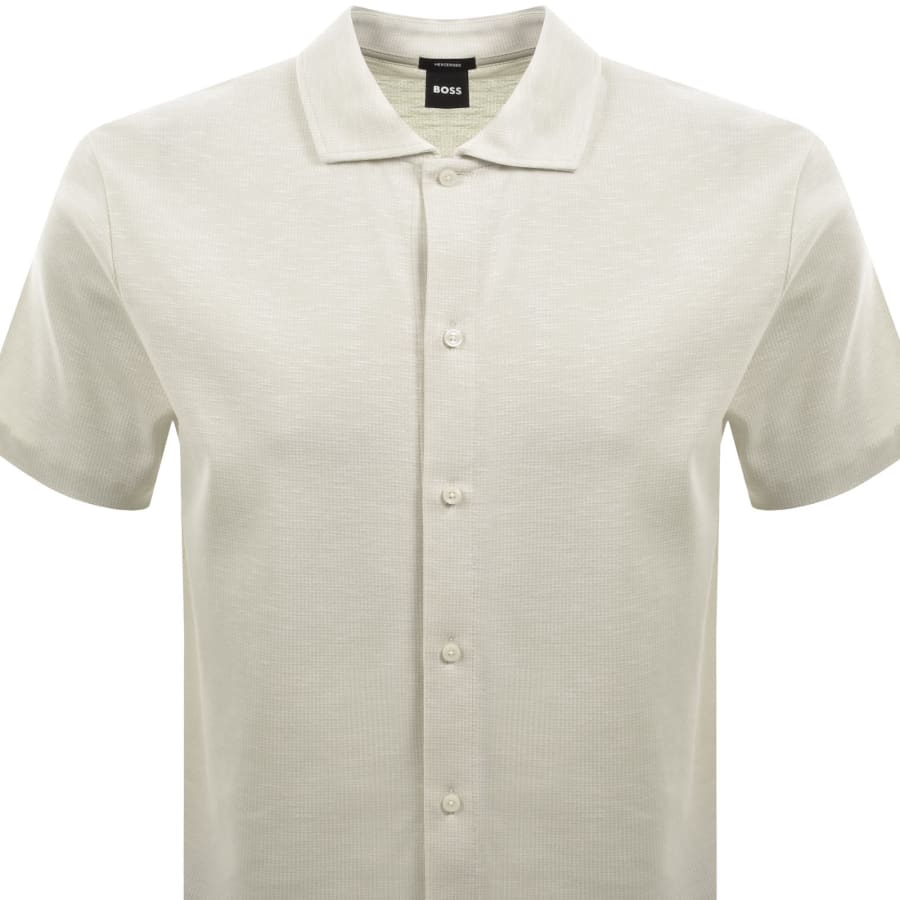 Image number 2 for BOSS C Powell 118 Short Sleeve Shirt Beige
