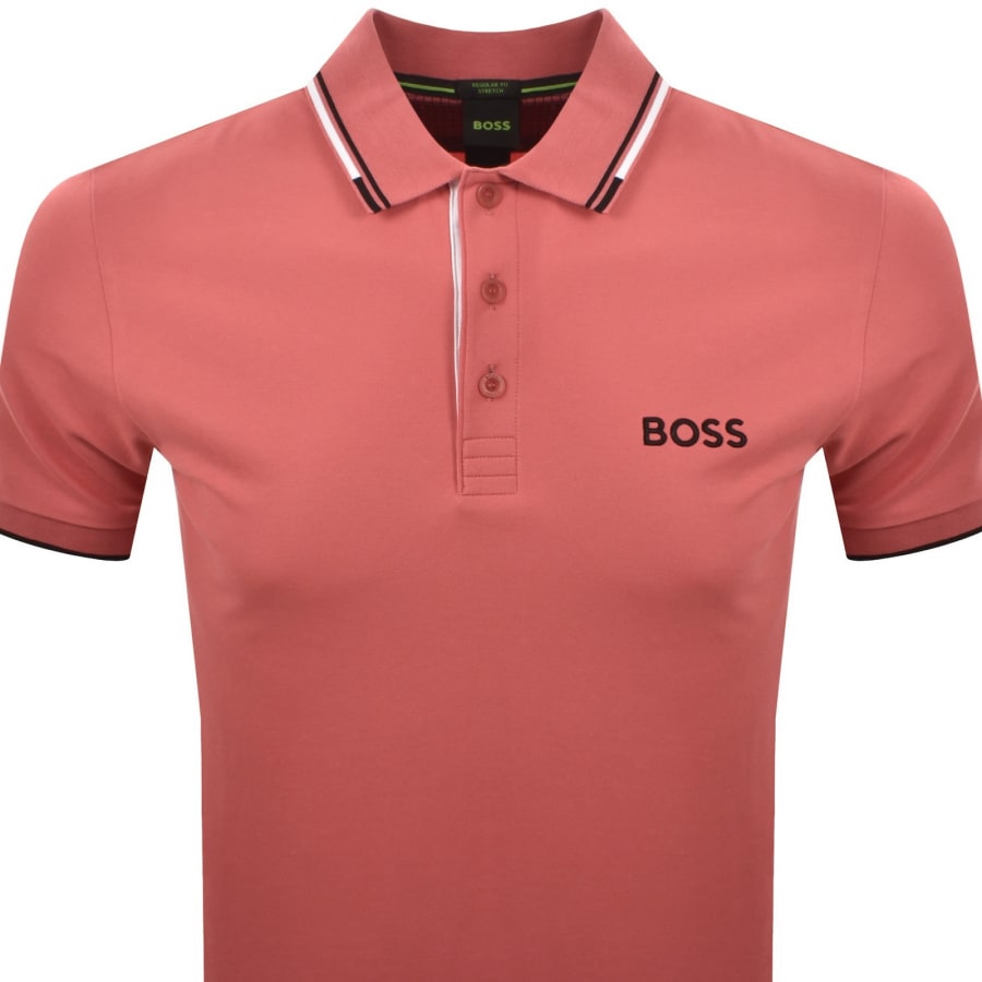 Image number 2 for BOSS Paddy Pro Polo T Shirt Medium Pink