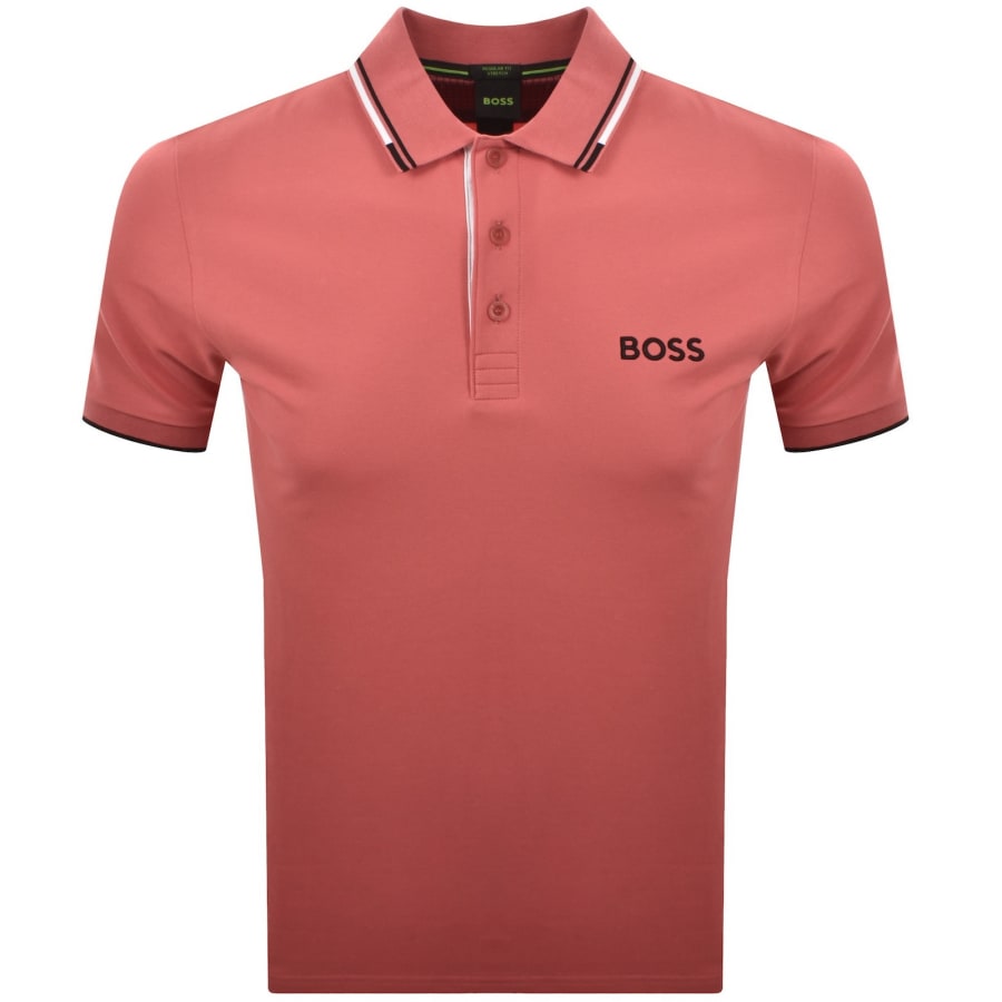 Image number 1 for BOSS Paddy Pro Polo T Shirt Medium Pink