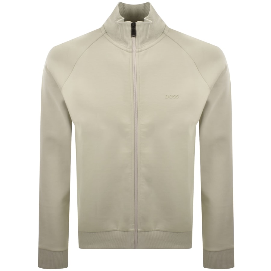 Image number 1 for BOSS Skaz Full Zip Sweatshirt Light Beige