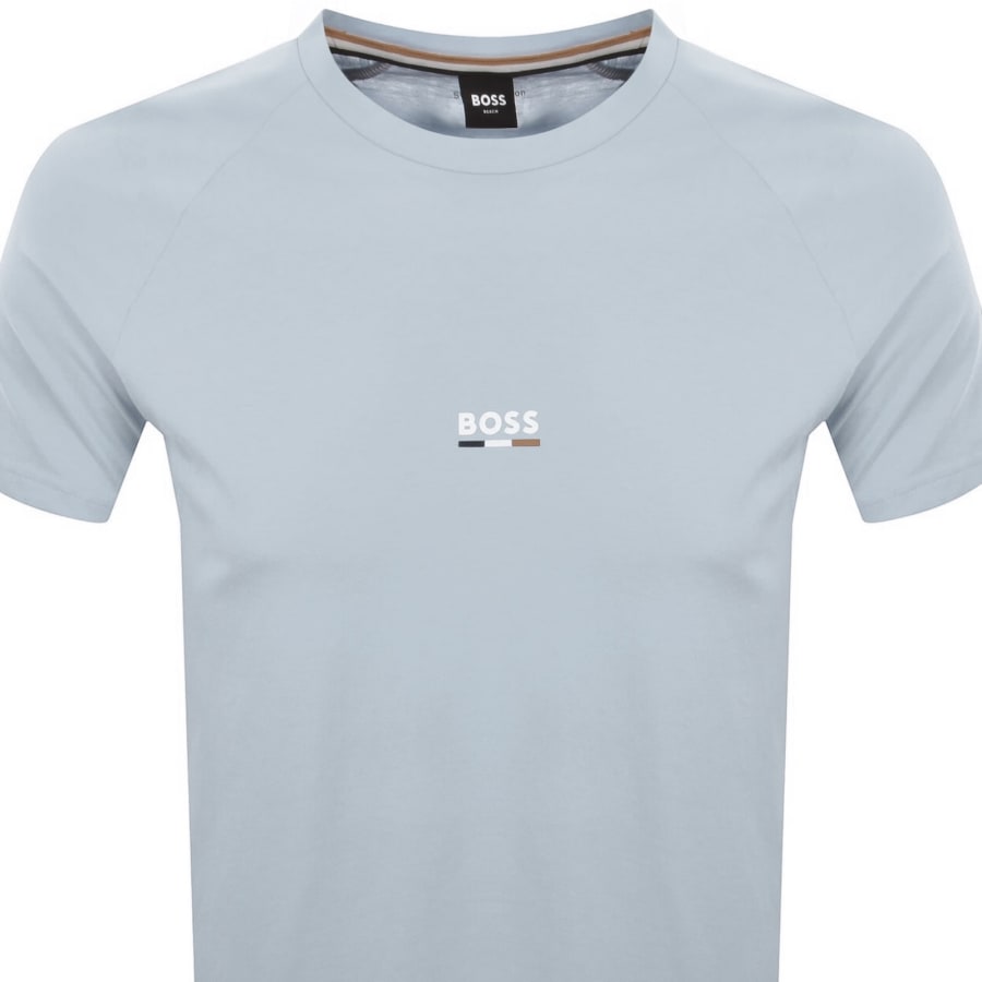 Image number 2 for BOSS Slim Fit Beach T Shirt Blue