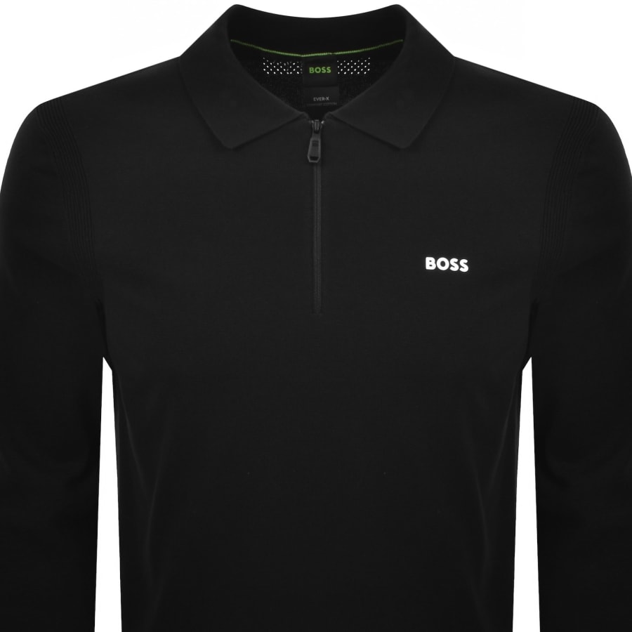 Image number 2 for BOSS Ever X Knit Polo Jumper Black