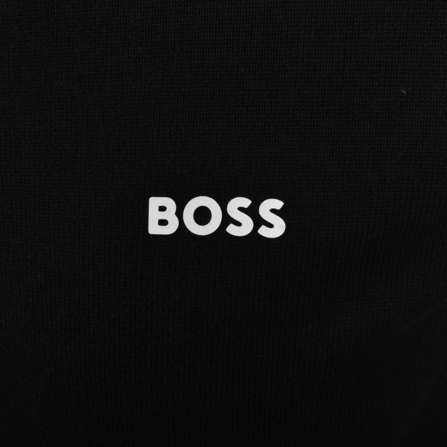 Image number 3 for BOSS Ever X Knit Polo Jumper Black
