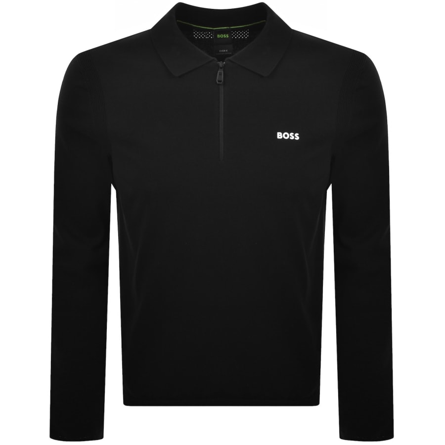 Image number 1 for BOSS Ever X Knit Polo Jumper Black