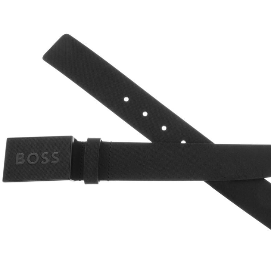 Image number 2 for BOSS Icon Leather Belt Black
