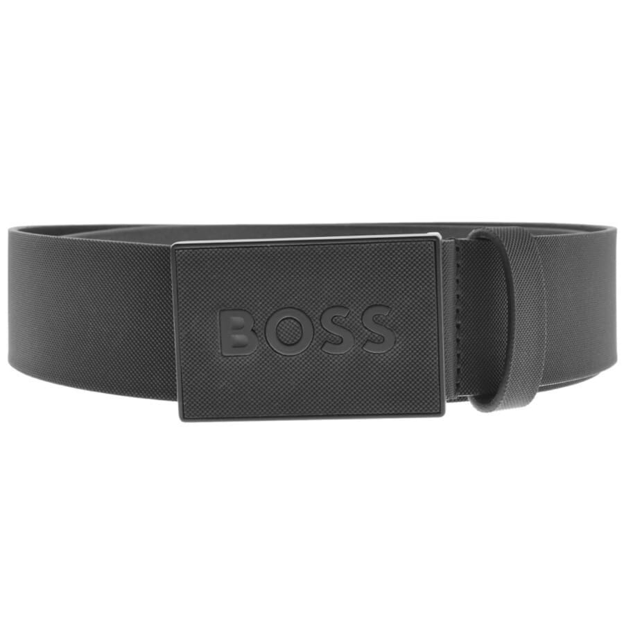Image number 1 for BOSS Icon Leather Belt Black