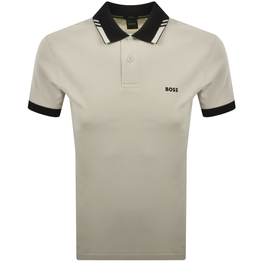 Image number 1 for BOSS Paule Network Polo T Shirt Beige
