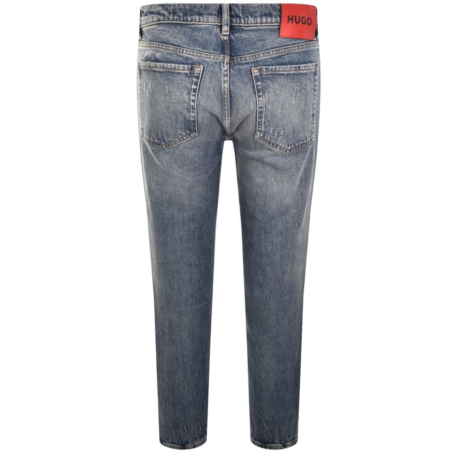 Image number 3 for HUGO 634 Tapered Fit Jeans Mid Wash Blue