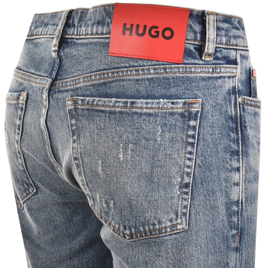 Image number 4 for HUGO 634 Tapered Fit Jeans Mid Wash Blue