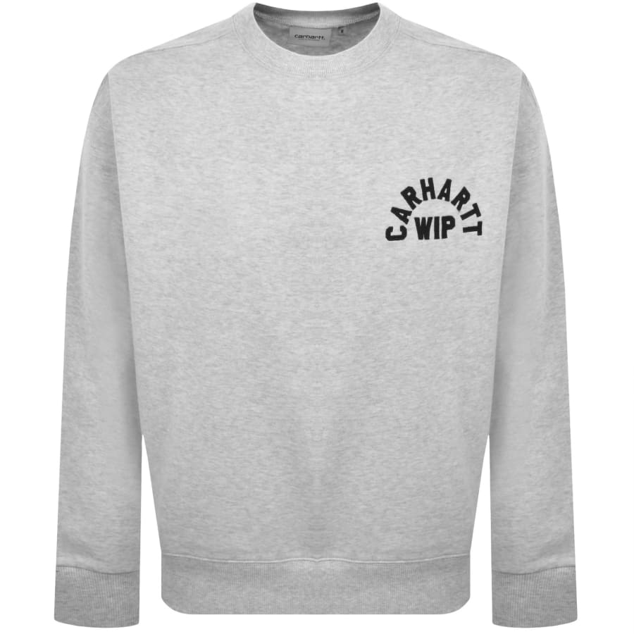 Image number 2 for Carhartt WIP Arch Script Sweatshirt Grey