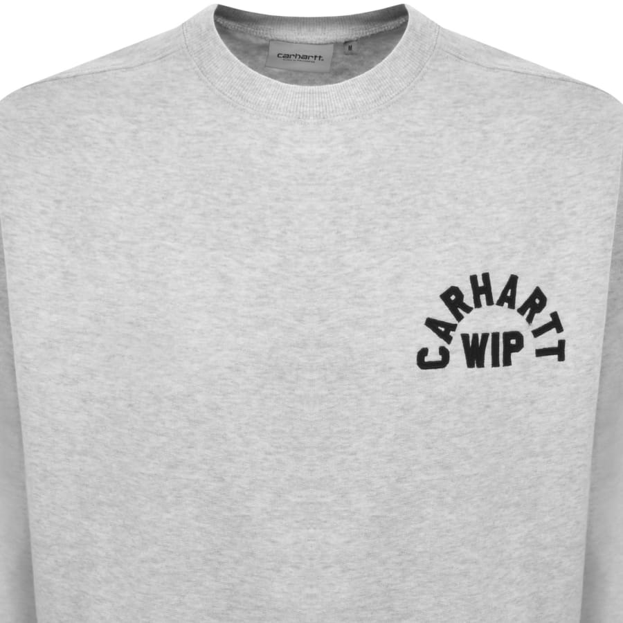 Image number 3 for Carhartt WIP Arch Script Sweatshirt Grey