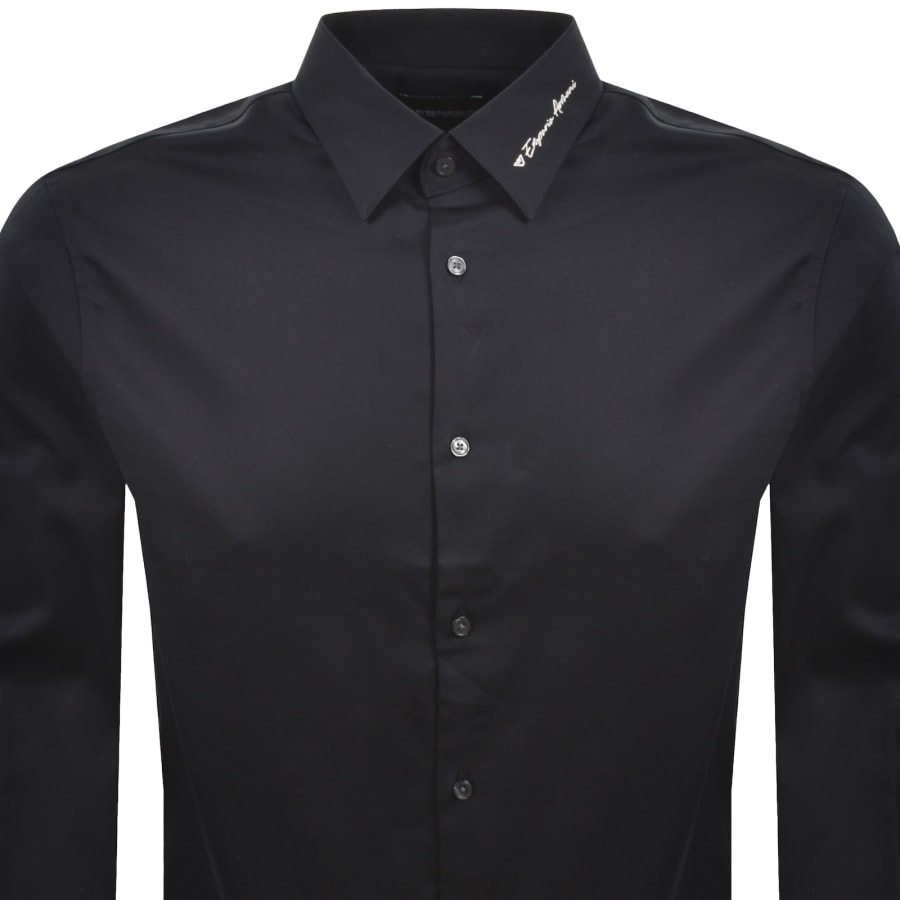 Image number 2 for Emporio Armani Long Sleeved Shirt Navy