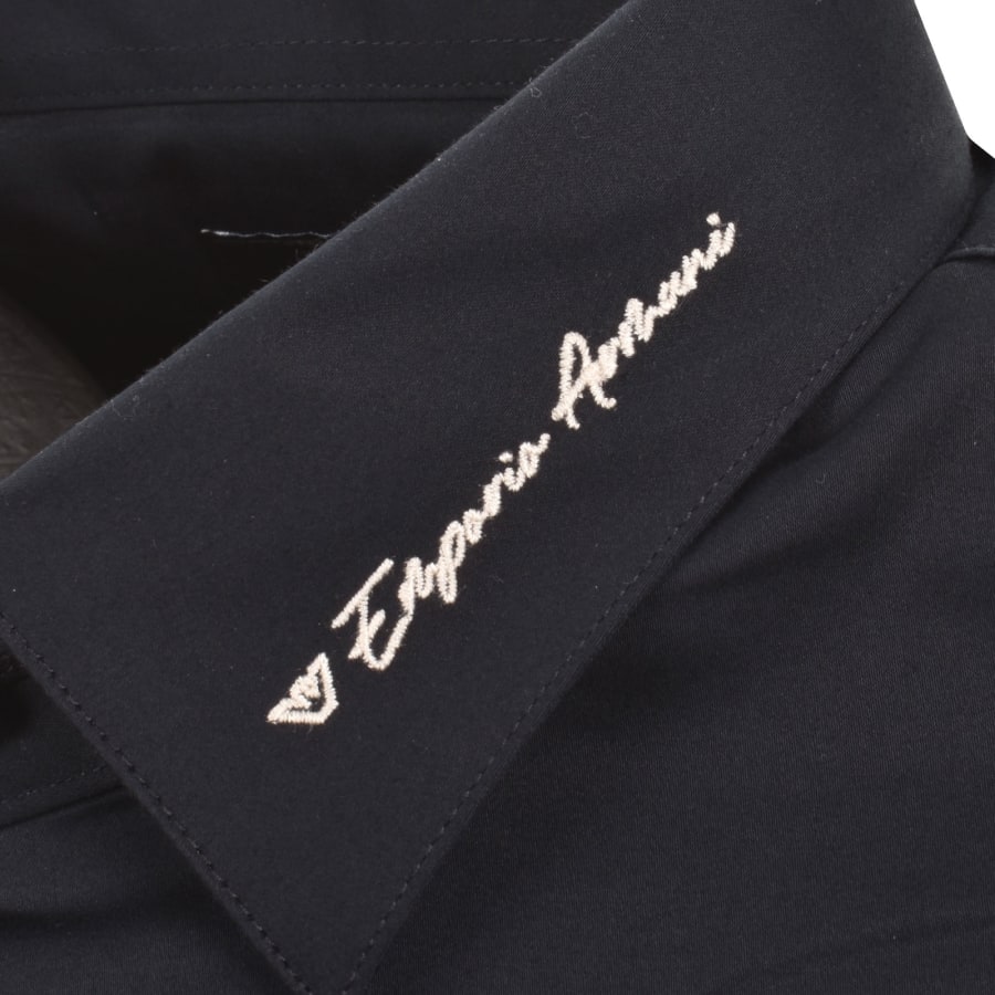 Image number 3 for Emporio Armani Long Sleeved Shirt Navy