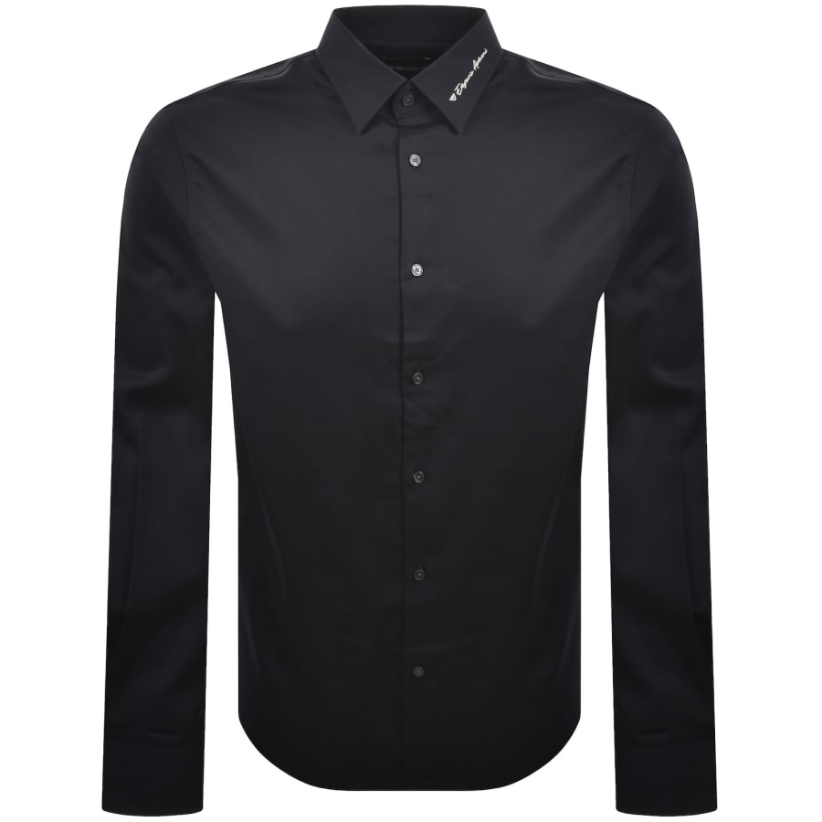 Image number 1 for Emporio Armani Long Sleeved Shirt Navy