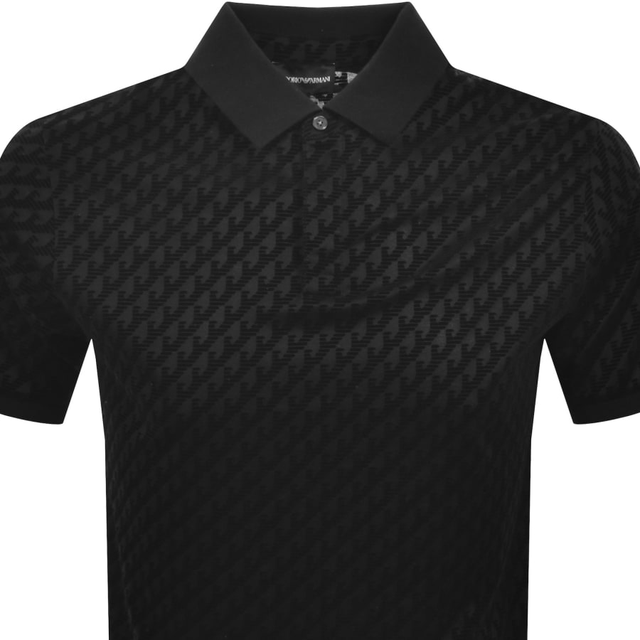 Image number 2 for Emporio Armani Short Sleeved Polo T Shirt Black