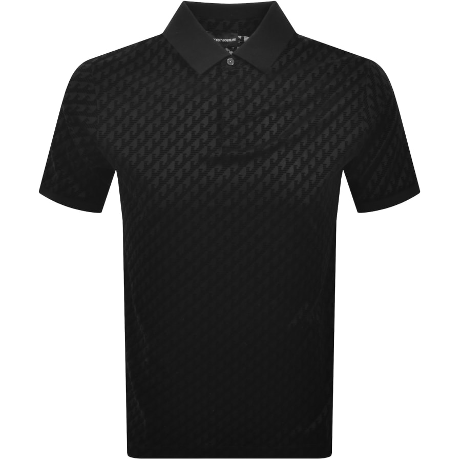Image number 1 for Emporio Armani Short Sleeved Polo T Shirt Black