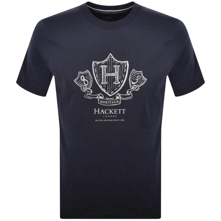 Image number 1 for Hackett Heritage H Logo T Shirt Navy