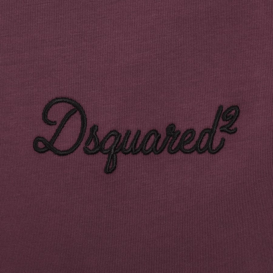 Image number 3 for DSQUARED2 Signature Loose Fit T Shirt Purple