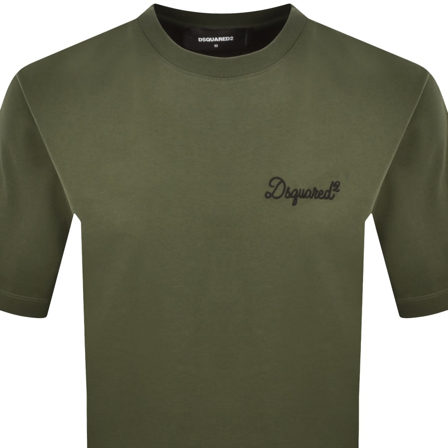 Image number 2 for DSQUARED2 Signature Loose Fit T Shirt Green