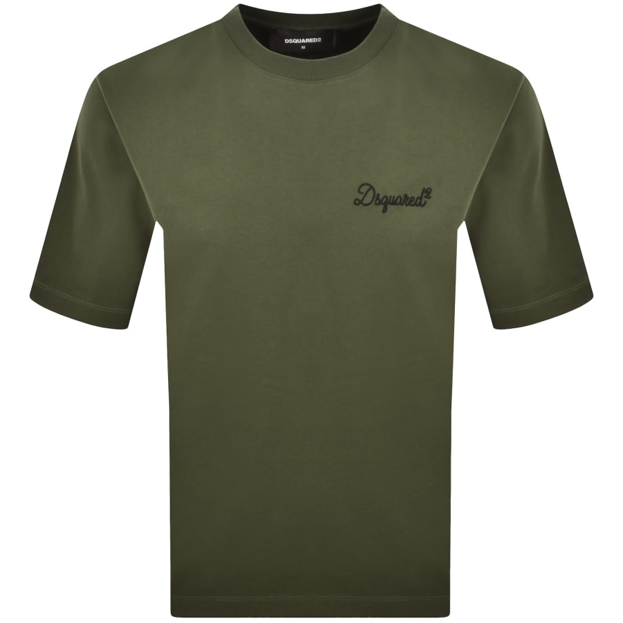 Image number 1 for DSQUARED2 Signature Loose Fit T Shirt Green