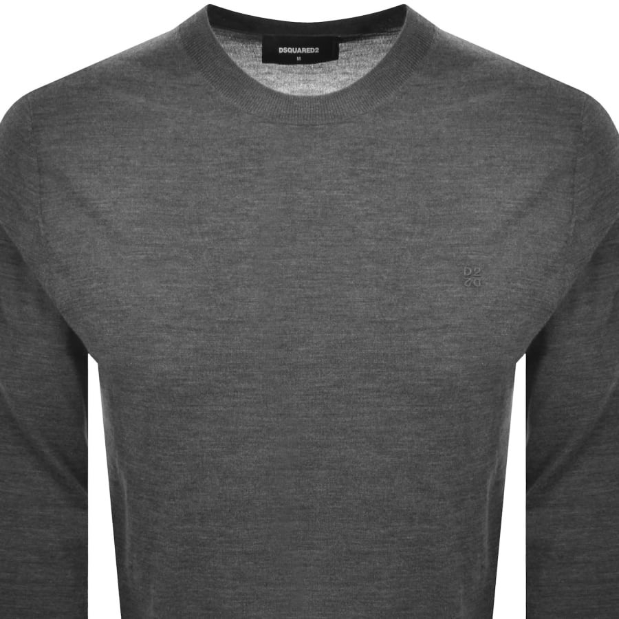 Image number 2 for DSQUARED2 Crew Neck Knit Jumper Grey