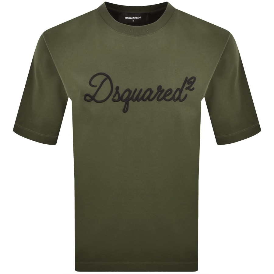 Image number 1 for DSQUARED2 Signature Loose Fit T Shirt Green