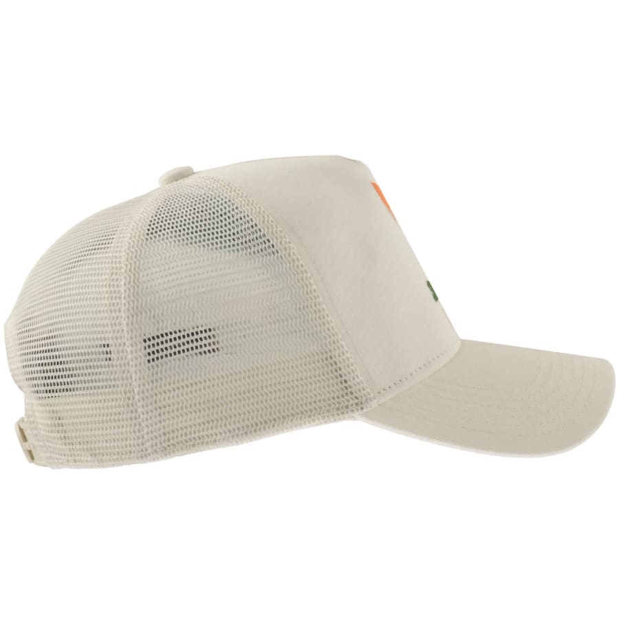 Image number 2 for Psycho Bunny Ara Trucker Cap Cream