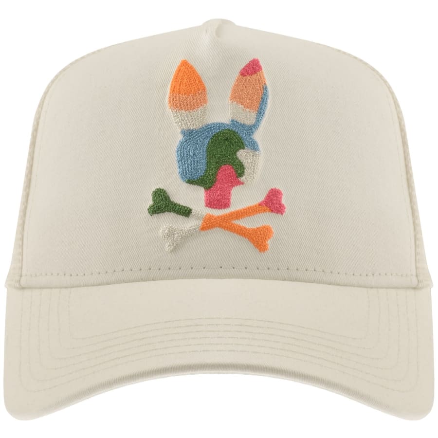 Image number 1 for Psycho Bunny Ara Trucker Cap Cream