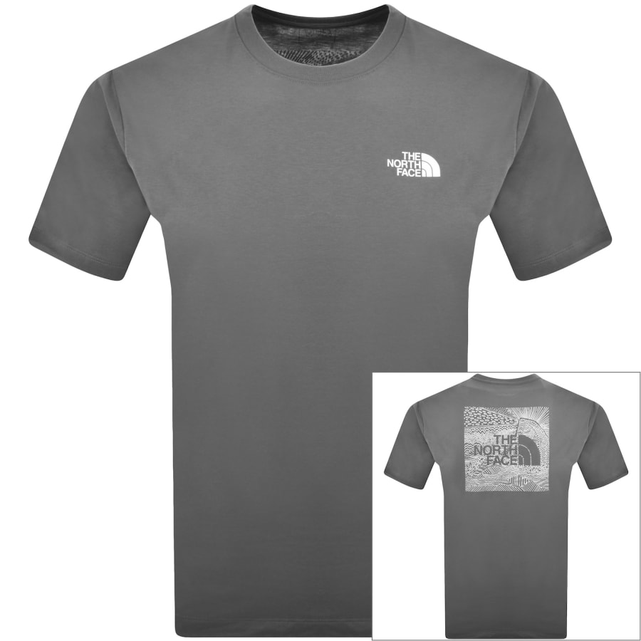 Image number 1 for The North Face Logo T Shirt Grey