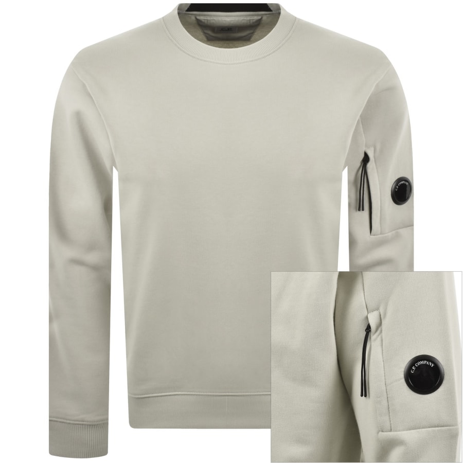 Image number 1 for CP Company Crew Neck Sweatshirt Beige