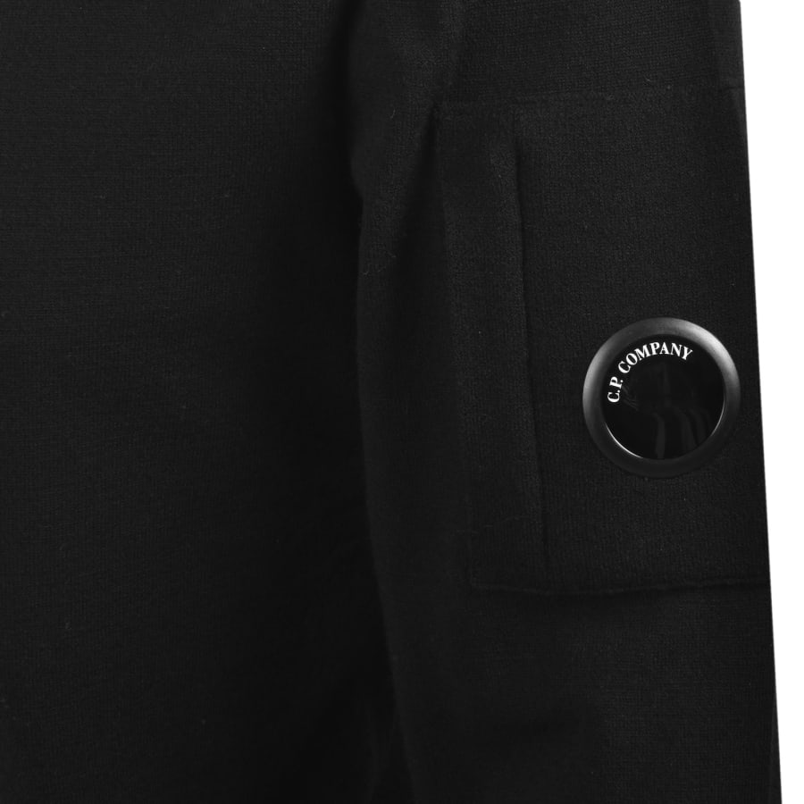 Image number 4 for CP Company Merino Wool Knit Polo Black