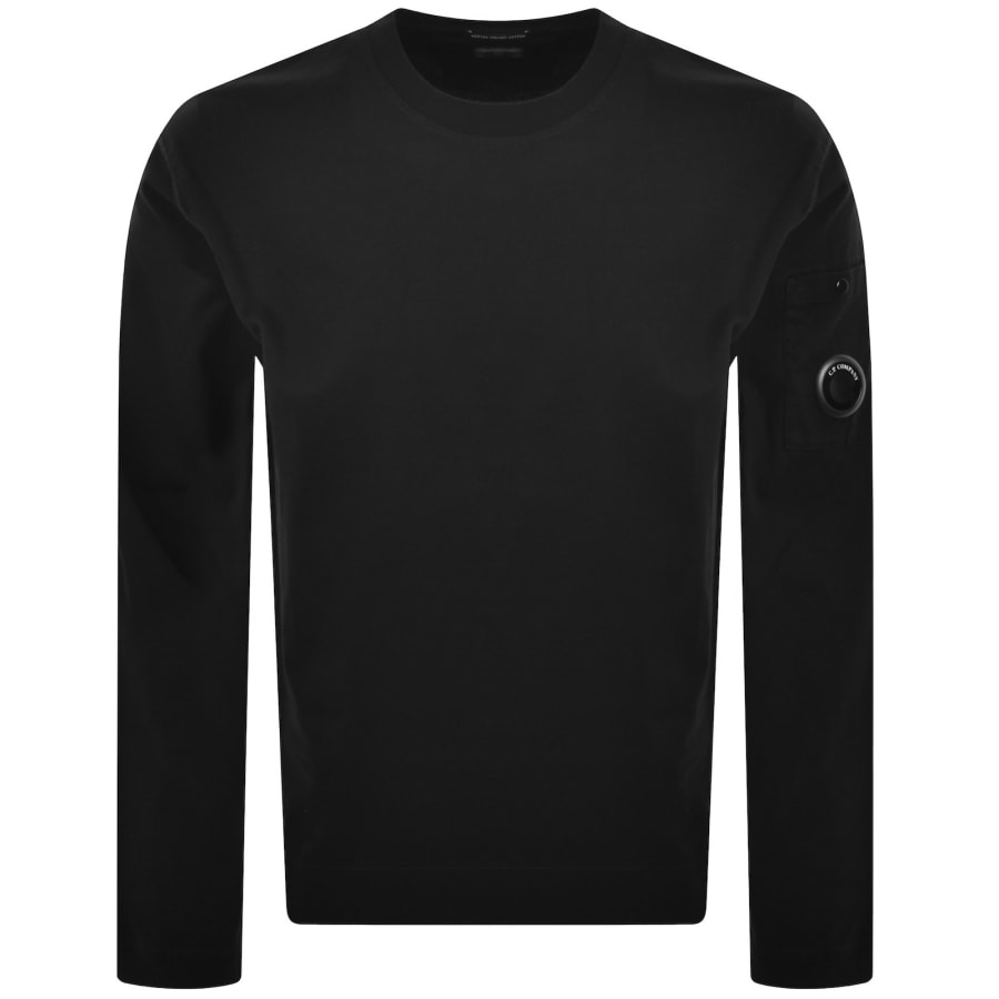 Image number 2 for CP Company Long Sleeve Lens T Shirt Black