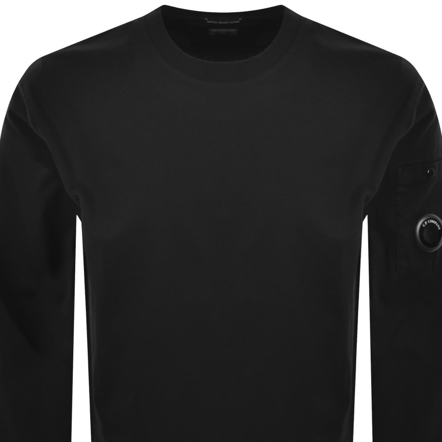 Image number 3 for CP Company Long Sleeve Lens T Shirt Black
