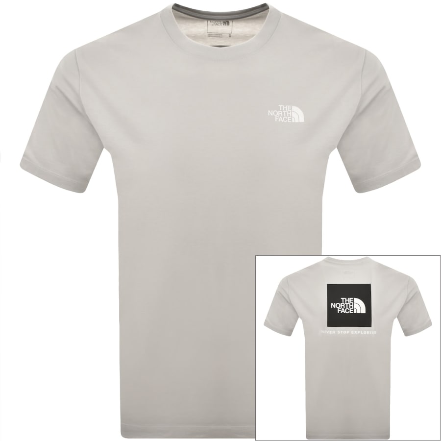 Image number 1 for The North Face Logo T Shirt Grey